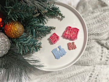 Christmas Shape Collection Train Polymer Clay Cutter • Fondant Cutter • Cookie Cutter